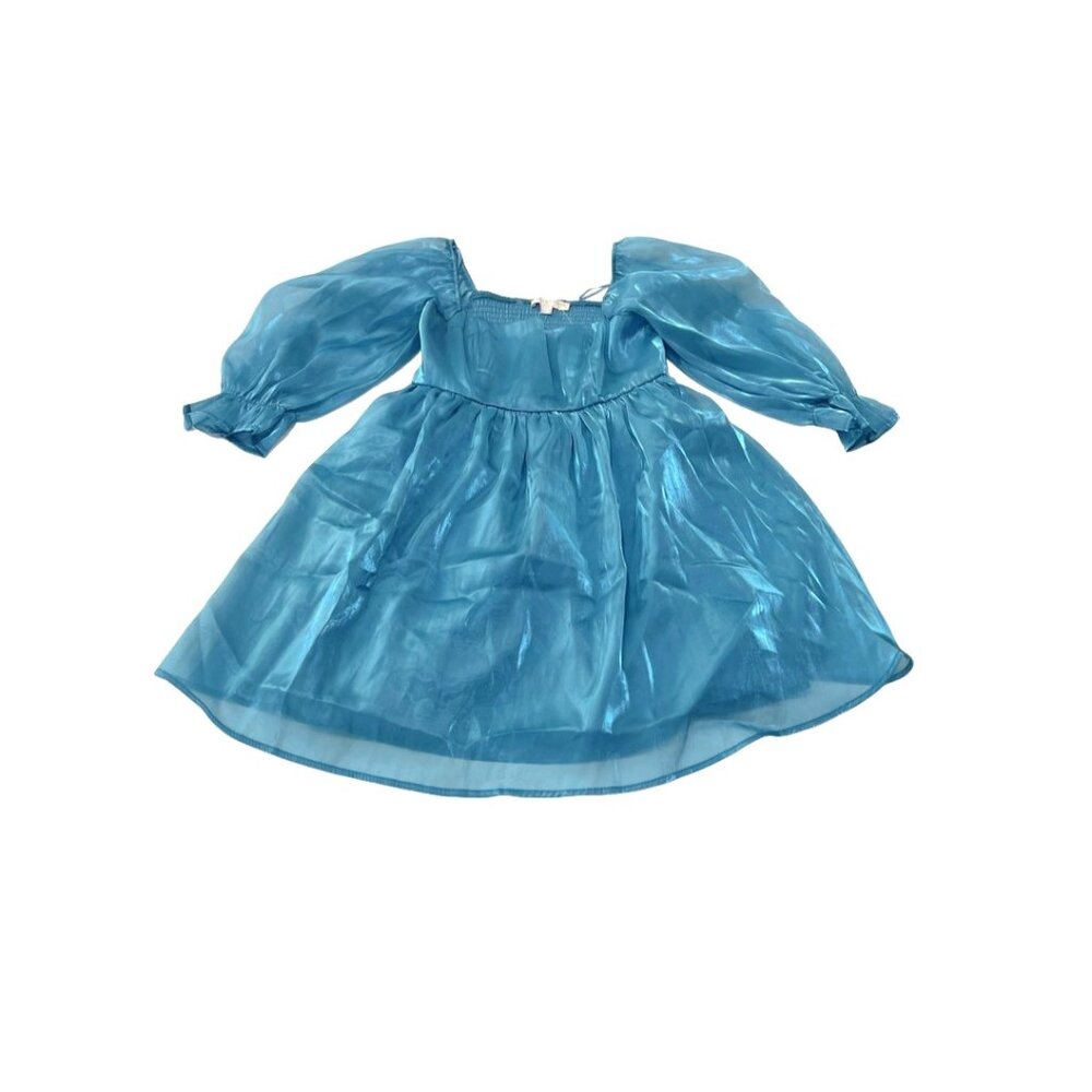 Women's Thirty/Thirty LA Green 1/2 Sleeve Organza Fit and Flare Dress